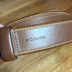 Columbia Genuine Leather Belt in Rich Brown